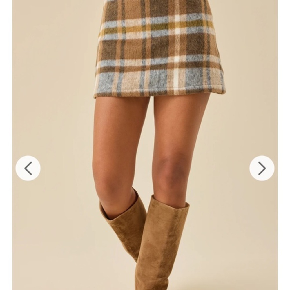Altar'd State Plaid Mini Skirt